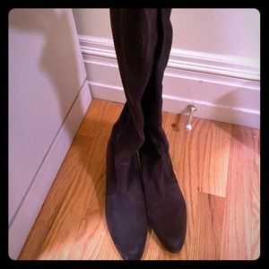 Stuart Weitzman brown suede heeled boots